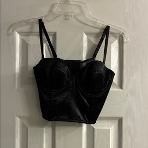 Black Bustier Crop Top